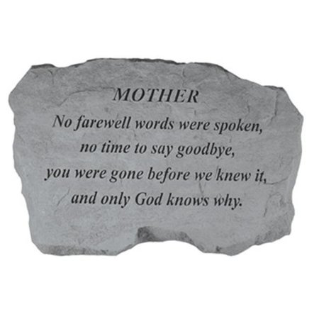 KAY BERRY INC Kay Berry- Inc. 97820 Mother-No Farewell Words Were Spoken - Memorial - 16 Inches x 10.5 Inches x 1.5 Inches 97820